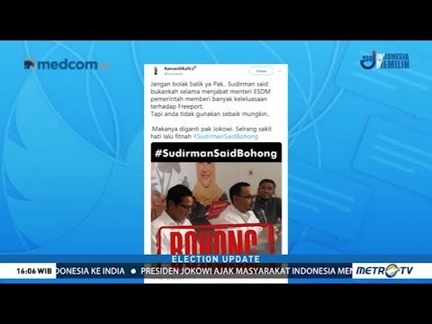 Tuding Jokowi soal Freeport, #SudirmanSaidBohong Jadi Trending Topic di Twitter