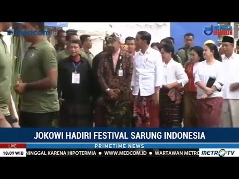 Hadiri Festival Sarung UMKM, Jokowi Gunakan Kain Asal Donggala