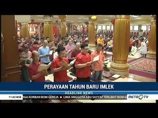 Suasana Imlek di Vihara Ekayana Jakarta