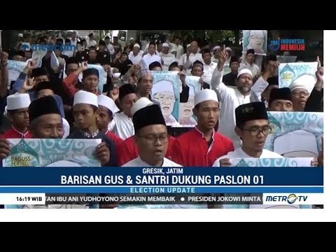 Barisan Gus dan Santri di Gresik Dukung Jokowi-Ma'ruf
