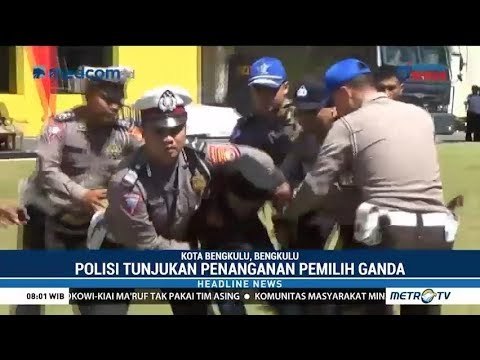 Polda Bengkulu Gelar Simulasi Pengamanan TPS