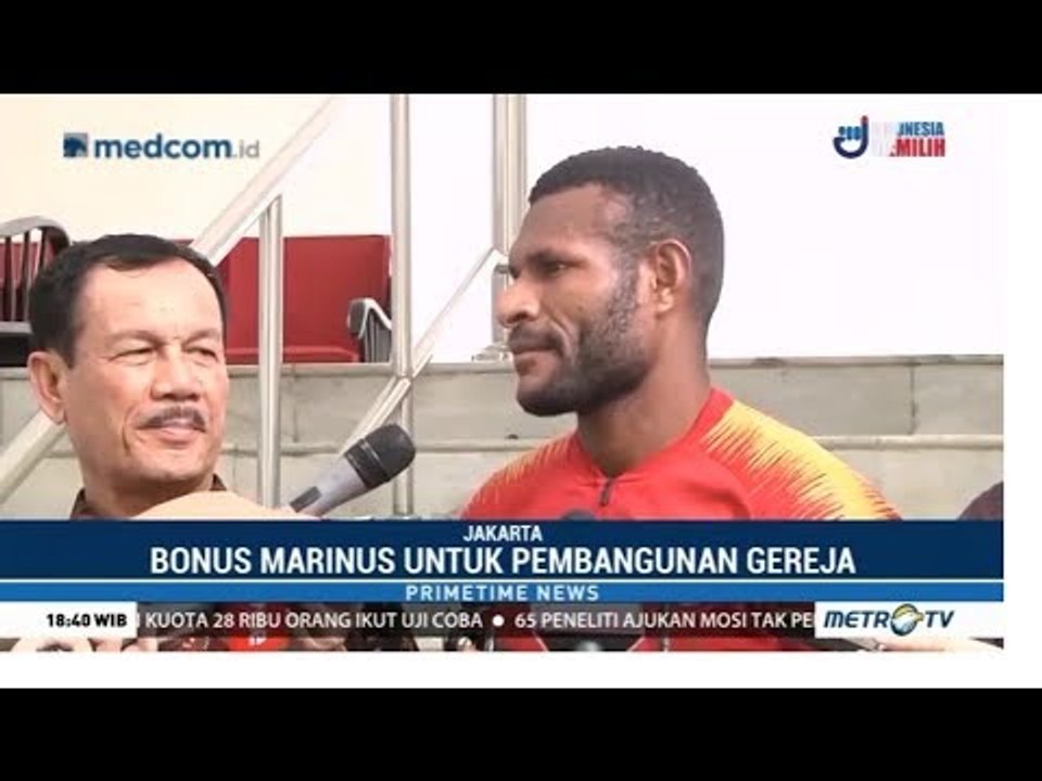 Marinus Wanewar Sumbangkan Bonus untuk Pembangunan Gereja