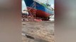 Espagne  la chute dun bateau de pêche français en réparation