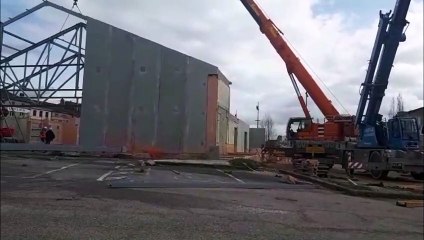 Le marché couvert de Bar-le-Duc reçoit sa charpente métallique