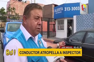 San Miguel: conductor atropella a inspector de tránsito