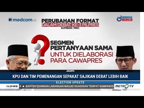 Format Baru Debat Pilpres 2019 Edisi Ma'ruf Amin vs Sandi Uno