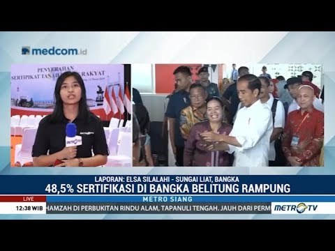 Jokowi Bagikan 2.500 Sertifikat Tanah di GOR Sahabudin Pangkalpinang