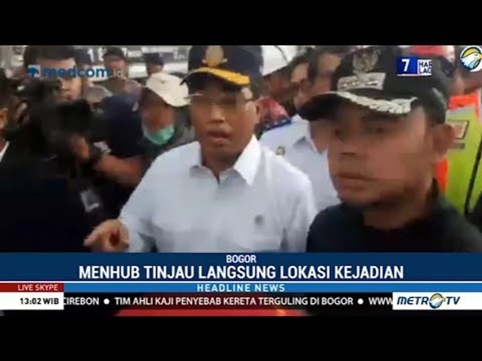 Menhub Tinjau Lokasi Anjloknya KRL Jakarta-Bogor