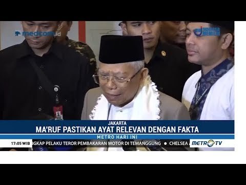 Ma'ruf Amin akan Kutip Ayat dalam Debat Pilpres