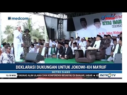Kiai dan Santri Deklarasi Dukung Jokowi-Ma'ruf di Pangandaran