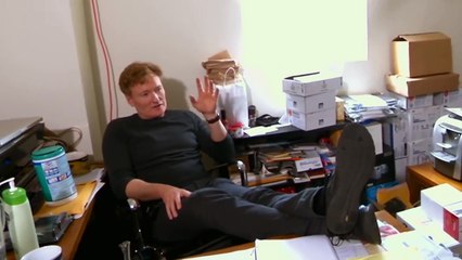 Conan Catches Jordan Schlansky Coming In Late