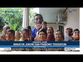 Uniknya Miniatur Jokowi dan Prabowo Tersenyum