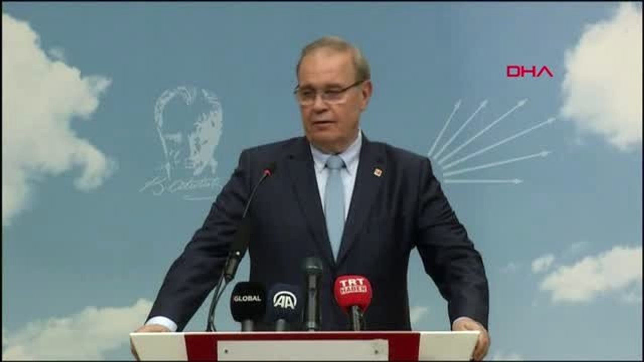 CHP Parti Sözcüsü Faik Öztrak Basın Toplantısında Konuştu