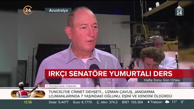 Irkçı senatöre yumurtalı ders