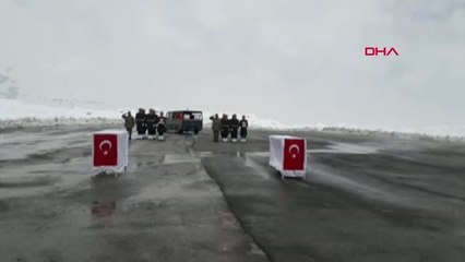 Hakkari-Hakkari Şehitleri Törenle Memleketlerine Uğurlandı