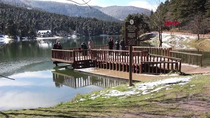 Bolu Karların Erimeye Başladığı Gölcük'te Pazar Keyfi