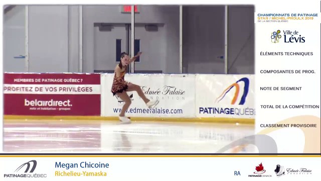 Championnats de patinage STAR/Michel-Proulx 2019 de la section Québec - STAR 10 Dames - OS Dames Niveau 1 à 4 - OS Messieurs Niveau 2, 4 - Adulte Interprétation Dames Argent, Or, Élite