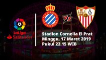 Jadwal Pertandingan Pekan ke-28 La Liga, Espanyol Vs Sevilla, Minggu Pukul 22.15 WIB