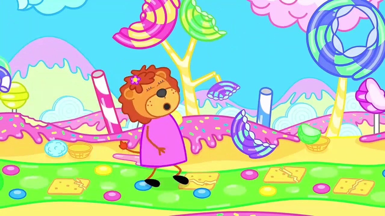 Lion de la Famille des Bonbons Monstre de dessin animé pour les Enfants