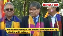 Chinese Ambassador to India Luo Zhaohui participated in Holi celebrations