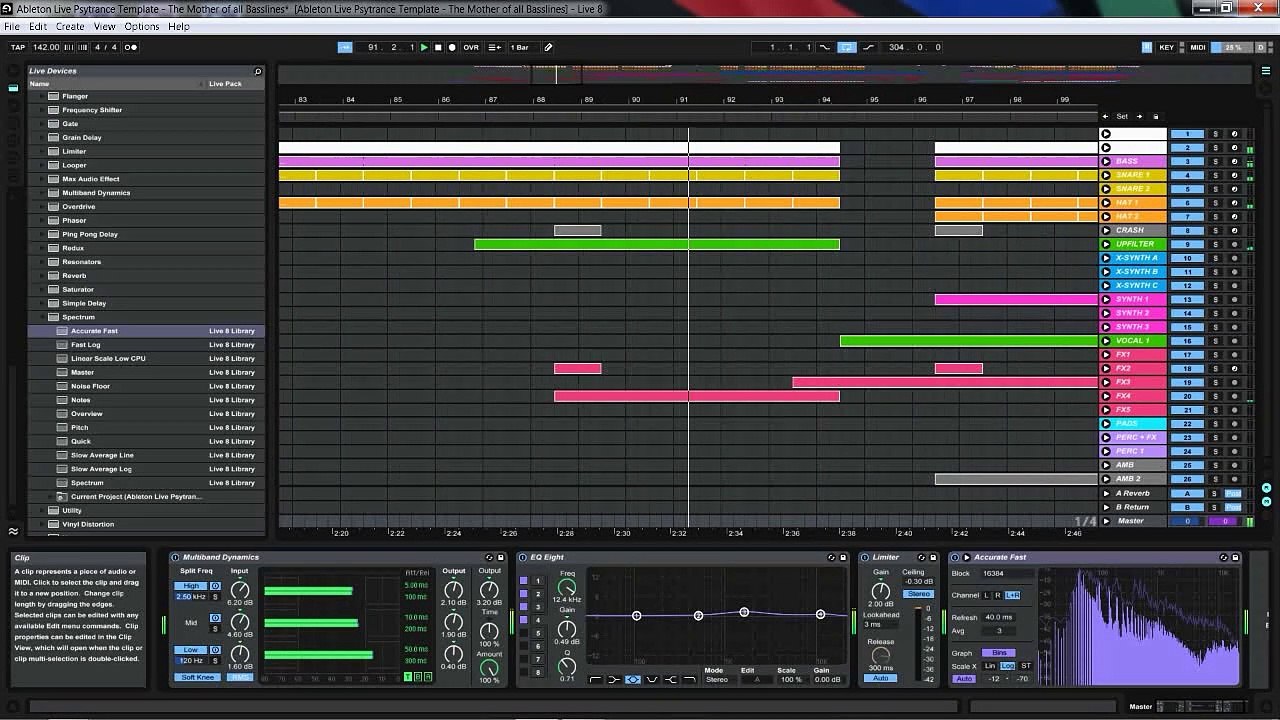 Ableton Live Psytrance BLACK Template - The Mother of all Basslines