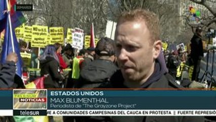 Cientos de personas marchan en Washington en apoyo a Venezuela
