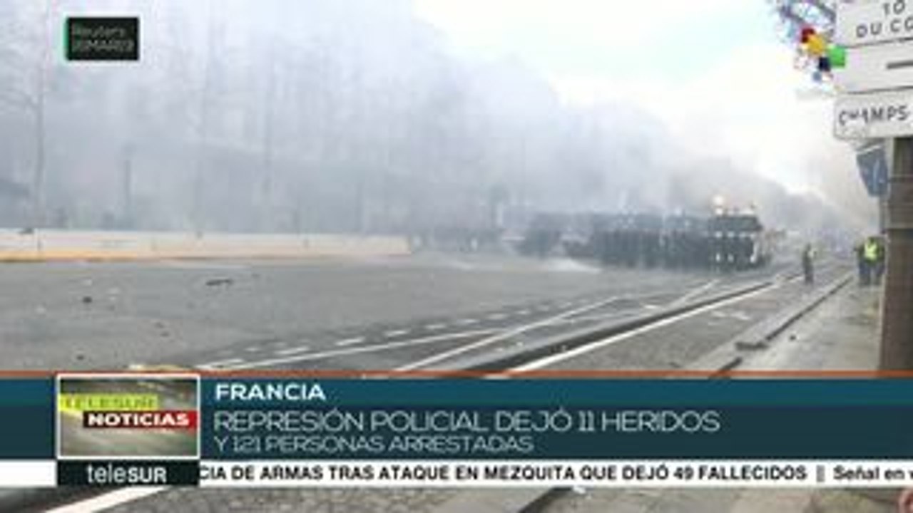 Policía francesa arresta a 121 integrantes de los Chalecos Amarillos