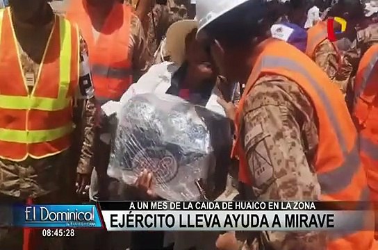 Mirave: Ejército lleva ayuda a pobladores afectados por huaico