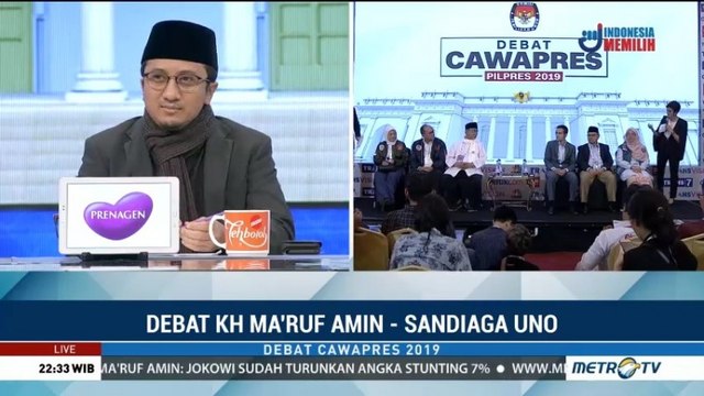 Pascadebat Cawapres 2019 Ma'ruf Amin vs Sandiaga Uno (1)