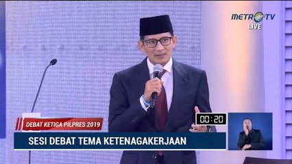 Sandi: Pengangguran Tak Butuh Belas Kasihan