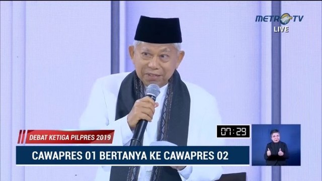 Debat Cawapres 2019 Ma'ruf Amin vs Sandiaga Uno - Part 4