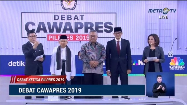 Debat Cawapres 2019 Ma'ruf Amin vs Sandiaga Uno - Part 1