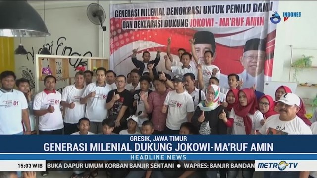 Jelang Debat Cawapres, Generasi Millenial di Gresik Doakan Ma'ruf Amin