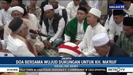 Ma'ruf Amin Hadiri Doa Bersama Ulama Jelang Debat