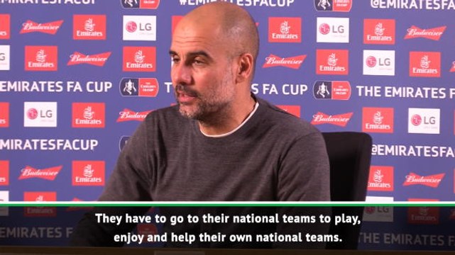 Guardiola prays Man City players return fit from international duty