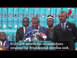 List of candidates retained for presidential election 2018.