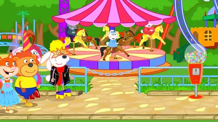 Lion du Parc d'Attractions Familial de Lancer Précis de dessin animé pour les Enfants