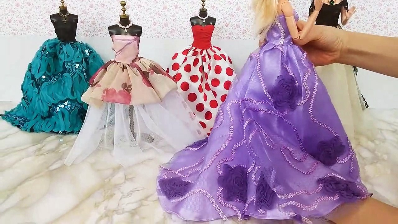 Elsa Anna Robe de Poupée Barbie Dressバービーエルサ人形 ドレス服Vestido de Boneca Elsa Barbie Bebek Elbisesi
