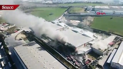 Hadımköy’de fabrika yangını