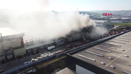 Hadımköy'de Fabrika Yangını