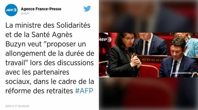 Retraites. La ministre de la Santé Agnès Buzyn évoque un « allongement de la durée de travail »