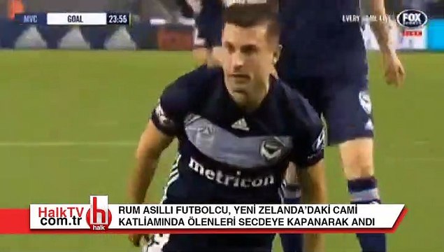 Rum futbolcu anma için secdeye kapandı