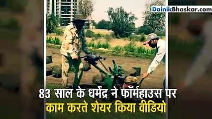 खेत में मशीन चलाते-चलाते इमोशनल हुए 83 साल के धर्मेंद्र