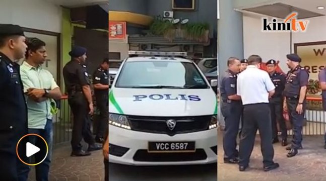 Polis siap sedia berkawal di pejabat DAP