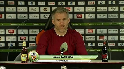 La réaction de Mickaël Landreau après FC Lorient - Brest (1-1) 18-19