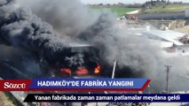 Hadımköy’de fabrika yangını büyüyor