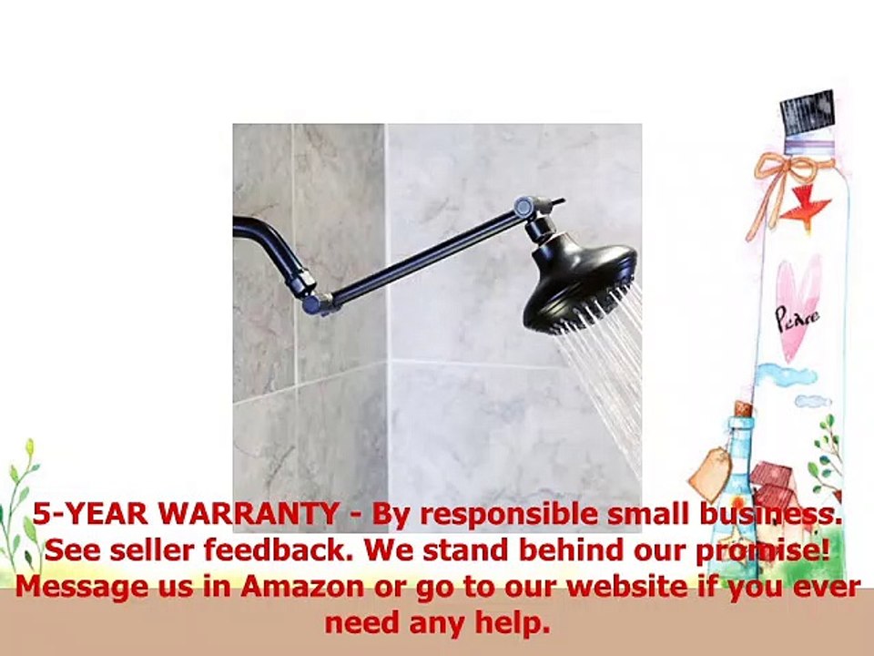 Adjustable Shower Head Extension Arm  10 Inch Brass Shower Arm Extender Hardware
