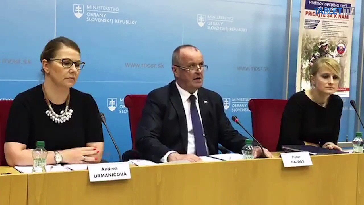 ZÁZNAM: TK ministra obrany SR Petra Gajdoša