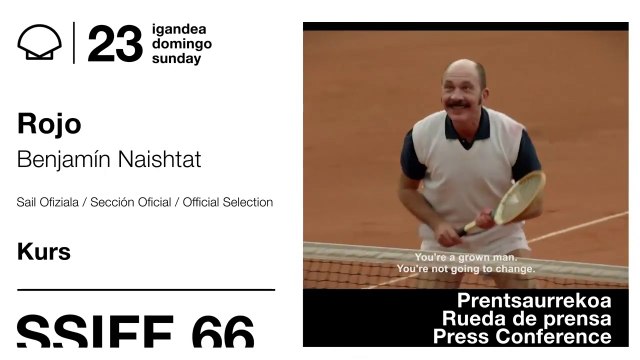 ROSSO (ROJO) — Press conference • SAN SEBASTIÁN INTERNATIONAL FILM FESTIVAL 2018