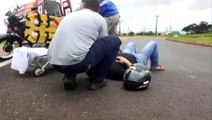 Colisão entre motos deixa dois feridos